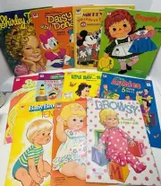 Vintage Whitman Paper Doll Books Characters/Film Stars (9 New - 2 Used) 1970s