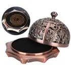 Incense Burner Coil Incense Burner Holders Craft Decoration (Red Copper Color)