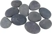 HONITANO 20Pcs Gray Black Hand Painted DIY Stones for Creative Art Projects Smooth Polished Pebbles for Home Decor Landscaping and Unique Crafting Ideas