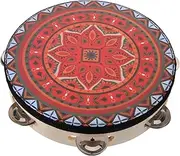Mikinona Hand Tambourine Drum Boys and Girls Handheld Percussion Educational Music Instrument