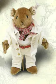 STEIFF "CLASSIC RAT RATTY" EAN 037047 GREY MOHAIR RAT FROM "WIND IN THE WILLOWS"