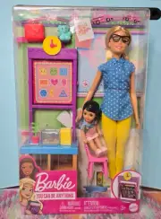 New Barbie Teacher & Chelsea Doll You Can Be Anything Dolls Classroom Playset