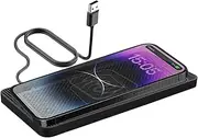 Car Wireless Charger Pad,15W Ultra Slim Fast Charging Car Charger - Phone Charging Mat, Automatic Induction Car Phone Mount for Charging Smart Phones