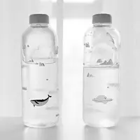 在飛比找樂天市場購物網優惠-北極熊杯子韓國超大容量玻璃水杯子女學生簡約便攜創意水瓶ml
