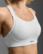 Light Speed High Impact Bra, 2XU, S, White/Silver Reflective, Female