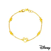 在飛比找PChome24h購物優惠-Disney迪士尼系列金飾 黃金手鍊-縷空米奇款