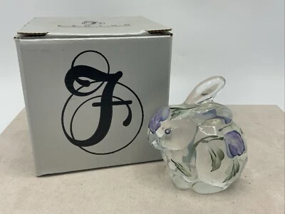 Fenton Glass FRENCH OPAL BUNNY #5162 ON Hand Painted W/ Box NIB