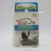 Eagle Claw Featherlite Lazer Sharp Nickel Teflon Fishing Hook L795G Size 1.5/0