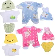 COSMEVIVI 4 Sets Doll Clothes Cabbage Patch Dolls for Clothes Realistic Dolls Dolls Babydoll Clothes Dolls