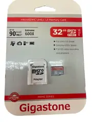Gigastone microSDHC UHS-1 U1 Memory Card & SD Adapter - 32GB