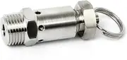 SS304 Pressure Relief valves 1/4" 1/2" Male Pressure 0.5-10Bar Mini air Release valves NPT/BSPT Male(1I2inch 133g,BSPT_1 BAR)