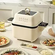 Automatic Cooking Machine, Smart Cooking Machine, 1300w Multi Cooker Food Processor 360 ° Automatic Rotation with Touch Screen and Non-Stick Pot for Stir Frying Stewing