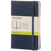 Moleskine Hard Cover Pocket Notebook Plain Blue