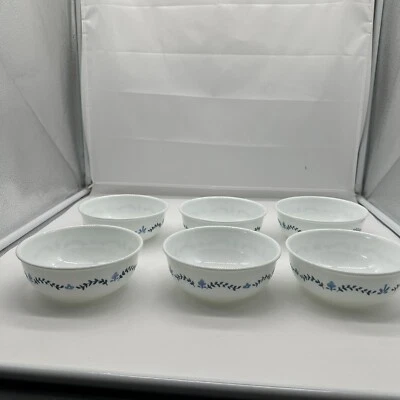 Set of 6 New Corelle Portofino Vitrelle Blue White Soup Cereal Bowls 5 3/4" Bowl