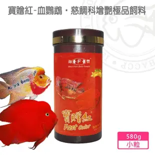 【海豐飼料】寶贈紅-血鸚鵡•慈鯛科增艷極品飼料 小粒580g(適合血鸚鵡、慈鯛科、一般熱帶魚食用)