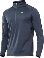 [NORTHYARD] Men's Running Shirt Long Sleeve Quarter Zip Pullover Moisture Wicking Quick Dry Athletic Workout Shirts