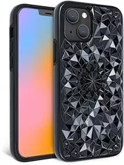 [FELONY CASE] iPhone 13/ iPhone 14 Case - Gloss Black Kaleidoscope Phone Cover - Anti-Scratch, Wireless Charging Compatible, 360° Shockproof Protective Cases for Apple iPhone 13/14