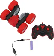FUNFY FYRCSCV002 4WD High-Speed RC Butterfly Stunt Toy Car - Assorted - With 360 Flat and V Shape Rotation, Double Side Drive, Anti-Slip Shock Proof Tyres and Displaying Various Messages for Kids