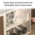 Shoe Rack with Three-level Adjustment Adjustable for Sizes Transparent Organizer