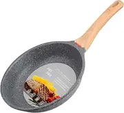 hansubute Induction Nonstick Frying Pan,Light Weight Skillet,Healthy Non Toxic Omelet Pan,All Stoves Compatible Egg Pan (grey, 8inch)