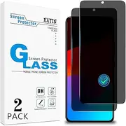 [2 Pack] KATIN Privacy Screen Protector for Samsung Galaxy S22 Plus Anti-Spy Tempered Glass, Fingerprint ID Compatible, Anti Scratch, Case Friendly
