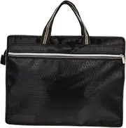 TOGEVAL File Package Pocket Folders Sorting Handbag A4 Briefcase Wallet for Men Luggage Zip Lock Bags Zipper Folders with Pockets Document Pouch Clear Drawstring Bag Black Aluminum Alloy