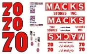 #70 JD McDuffie Macks Stores 1/24th - 1/25th Scale Waterslide Decals