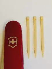 New 3 Pk Beige Small Toothpick for Victorinox Swiss Army Knife Replacement 45mm