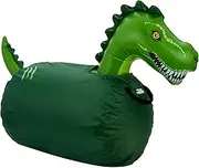 WADDLE Hip Hoppers Large Bouncy Hopper Inflatable Hopping Animal Bouncer, Supports Up to 250 Pounds, Ages 5 and Up (Green TRex)