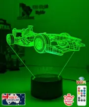 Formula One F1 Racing Car Personalised 3D LED Night Light 7 Colour Changing lamp