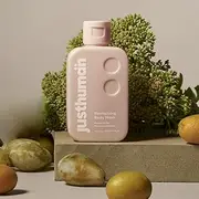 Justhuman Revitalizing Body Wash Lemon Balm and Holy Basil pH Balanced -Brightening Moisturizing and Nourishing Shower Gel For Men and Women | Paraben Free Sulphate Free | 60 ml Pack of 1
