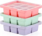 STARBRILLIANT Ice Cube Tray, Easy-Release Silicone Large Ice Moulds with Removea