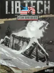 LIB TECH snowboard 2014 TRAVIS RICE 2 sided MAGNE-TRACTION promo poster Flawless
