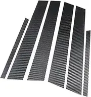 LUMIXE 6 Pcs Car Door Window Pillar Post Cover Trim, for Toyota, REIZ 2015-2024,B-Carbon Fiber Look Auto Window Pillar Molding