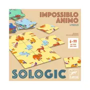 4pc Djeco Impossible Animal Puzzle Challenges Board Game Logic Play Set 6y+