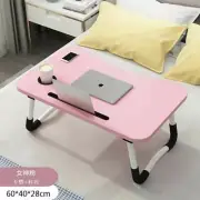 Pink Portable Adjustable Laptop Desk Foldable Study Computer Bed Table Stand