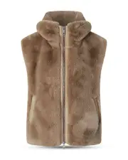 Pinko Faux Fur Mock Neck Vest