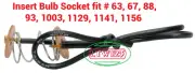(1) Pig Tail Insert Bulb Socket fit Bulb # 1141,1156,63, 67,1003,89,93