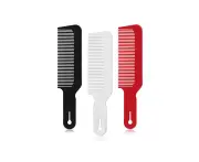 3 Pack Barber Combs Clipper Comb Flat Top Clipper Comb Hair Cutting Combs-Red+White+Black