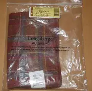 NEW Longaberger fabric basket liner PICNIC TOTE #23444268 TOBOSO PLAID #6-Y
