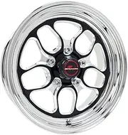 Wheel, Win Lite, 15 x 4 in, 1.625 in Backspace, 5 x 4.75 in Bolt Pattern, Aluminum, Black/Machined, Each