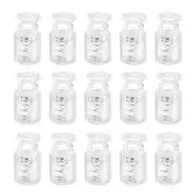 15pcs Plastic Spring Cord Locks Single Hole Elastic Cord Adjuster Clear