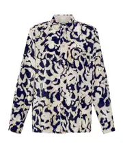 Long-sleeved patterned shirt 1,2 White