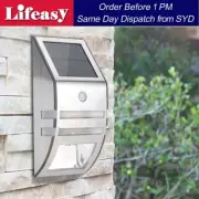 Solar Wall Light Solar Fence Lights PIR Motion Sensor Stainless Steel