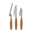 Boska cheese knife set Oslo+ 3 pcs, stainless steel, oak wood, silver color, ...