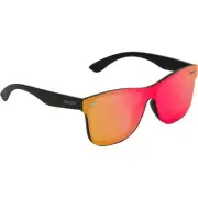 Glassy Sunhaters Leo Premium Matte Black/Red Mirror Sunglasses