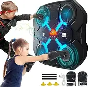 Music Boxing Machine Sport Toys for Kids,Wall Mounted Bluetooth Smart Punching Target Toys,Kids Boxing Gym Equipment Home Workout,Smart Music Boxing Machine with Light Adjustable Speed