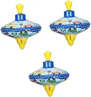 Vaguelly 3 Pcs Tin Top Classic Toys Gyro Toy Stainless Top Metal Gyroscopes Toy Funny Toy Kid Toy Metal Toy Top Mini UFO Toy Child s Top Toy for Baby Iron Sheet Balance Helicopter