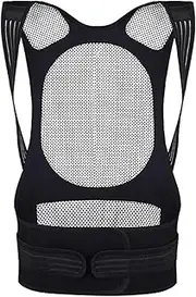 [TOSOFT] Invisible Thermal Body Warmer Vest Magnetic Heating Belts Decompression Support Waistcoats for Middle Aged Elderly Men Women Back Spine Shoulder Pain Relief (Color : Black, Size : XL/X-Large)