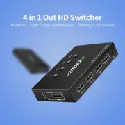 4K@60Hz KVM Switch 4 Port USB Selector 4 in 1 out Switcher With Remote Control